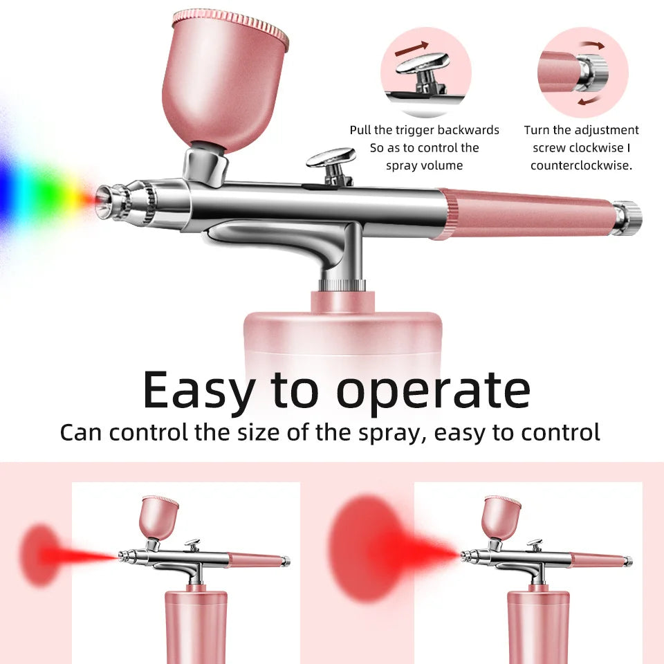Airbrush Spray Gun Kit With Tube And Mini Pump For Nail Art