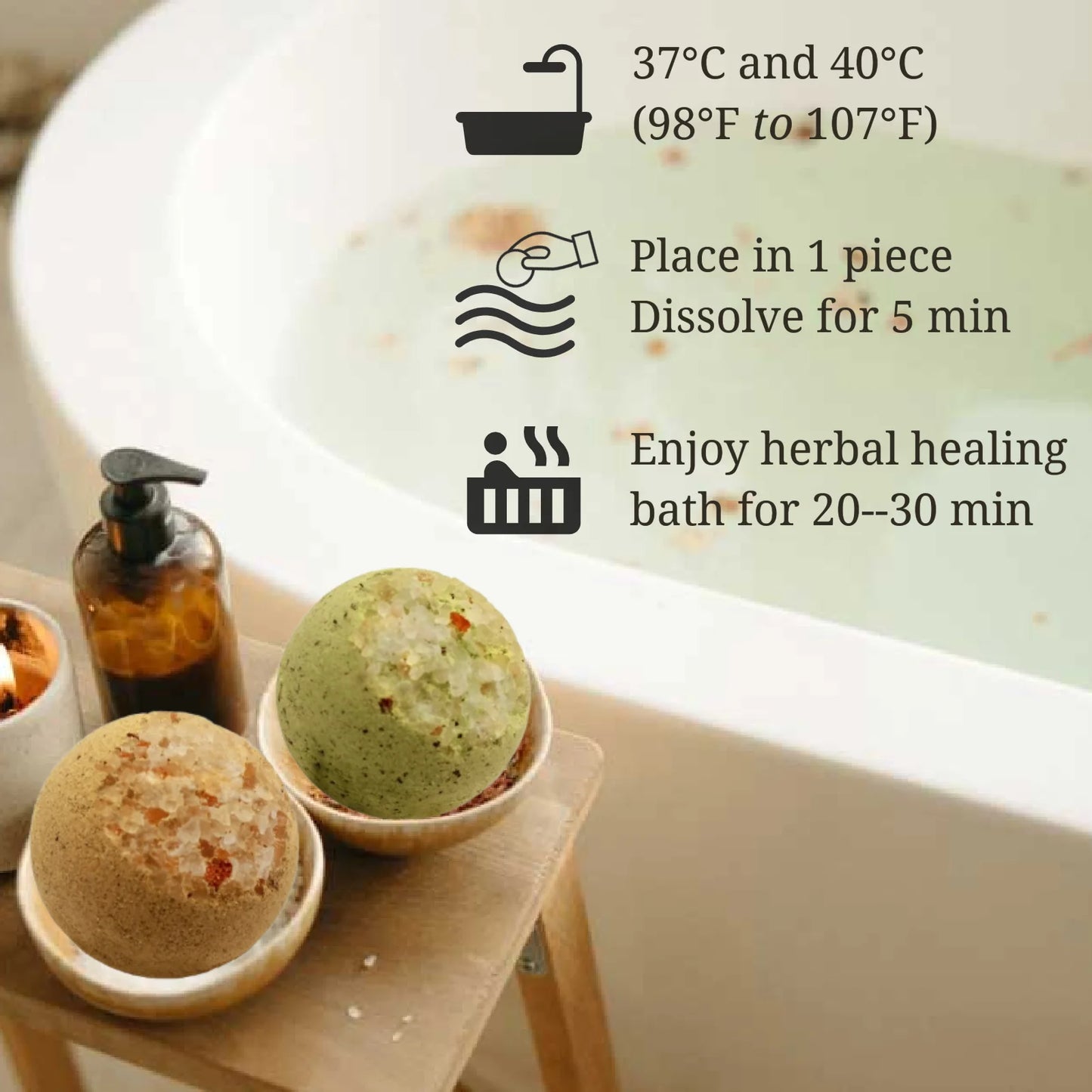 Tibetan Herbal Bath Bomb Gift Set Five Medicinal Nectars