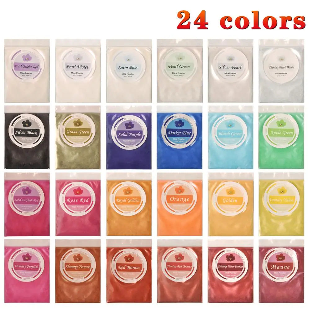 32 Color Mica Powder Epoxy Resin Pigment For Jewelry Making