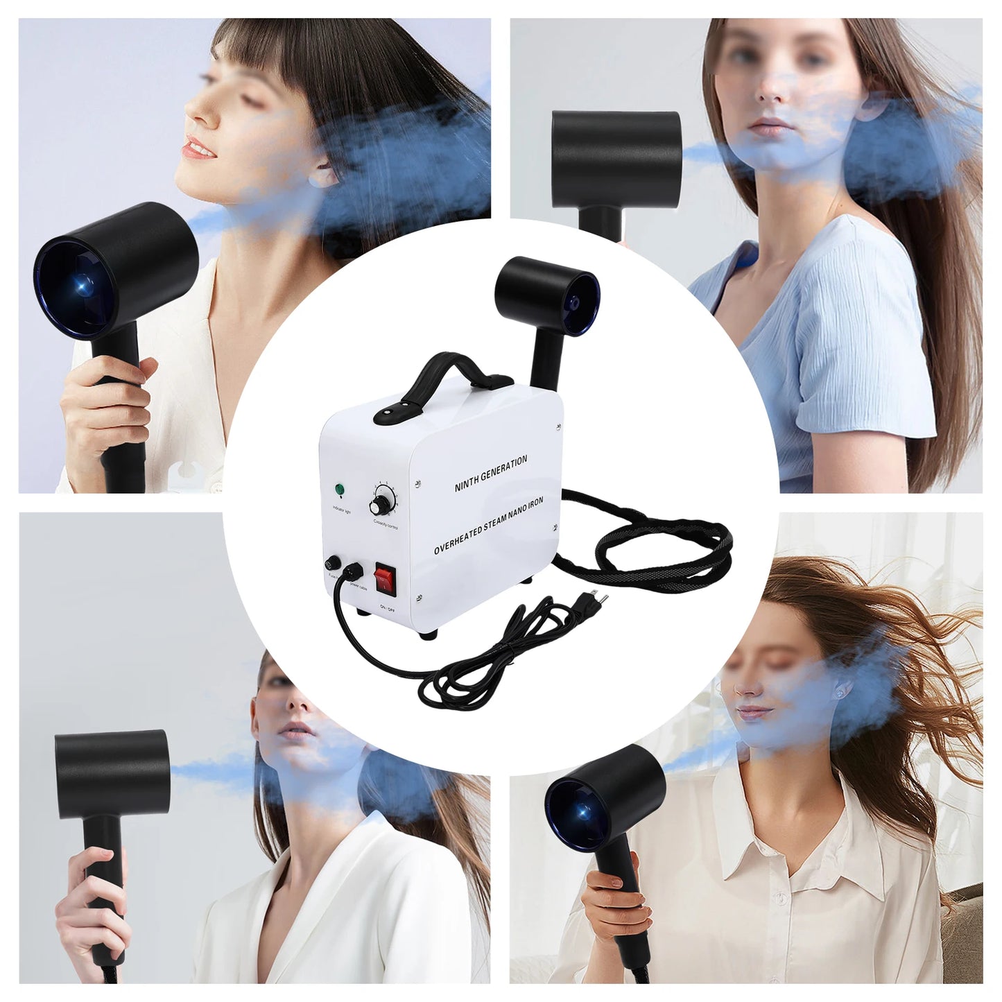 Nano Hair Steamer Multifunctional Nano Steam Gun Professional Steamer Gun for Hair Hair Salon Steamer Spray Gun Hair Salon