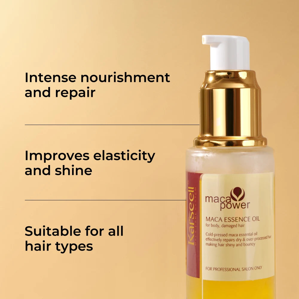 Karseell Collagen Hair Mask 500ml 16.9 fl.oz + Argan Oil Hair Serum 50ml 1.69 fl.oz for Dry Damaged Hair All Hair Types