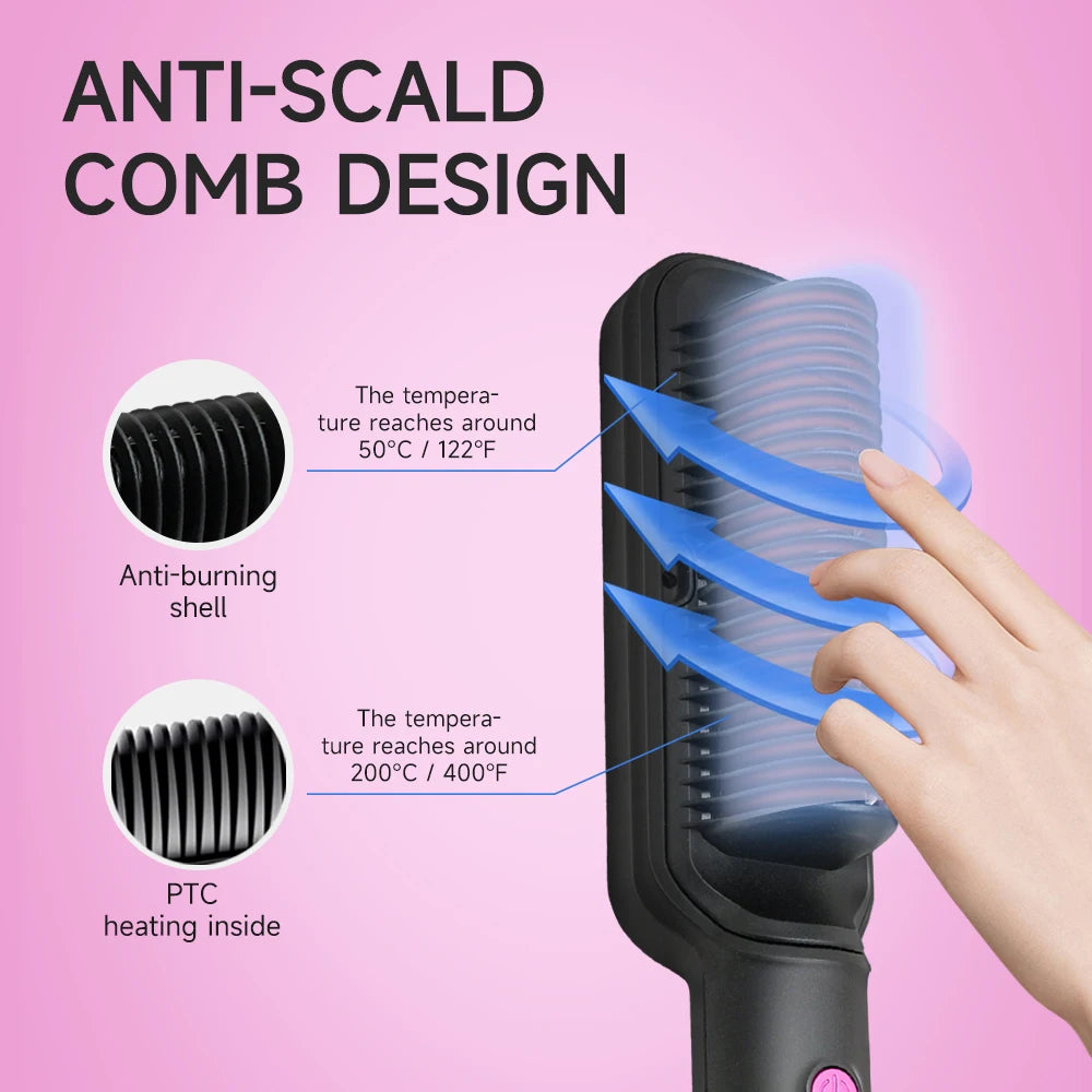 OUDIM Ionic Hair Straightener Brush Temperature Settings