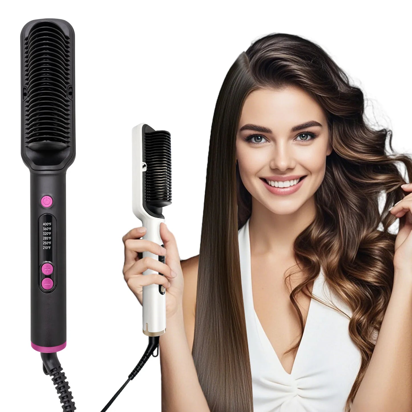 OUDIM Ionic Hair Straightener Brush Temperature Settings