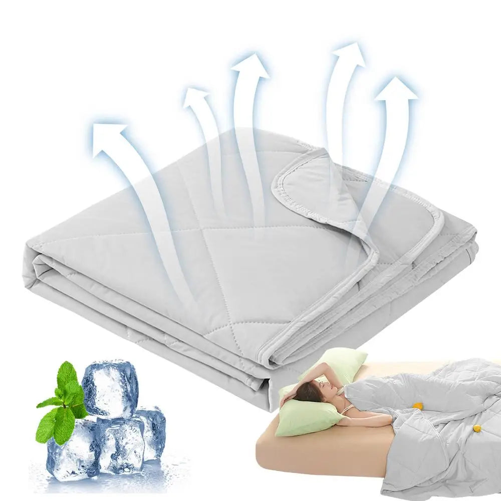 Cooling Blanket For Bed Silky Air Condition Comforter 3 Layers Lightweight Cooled Summer Quilt