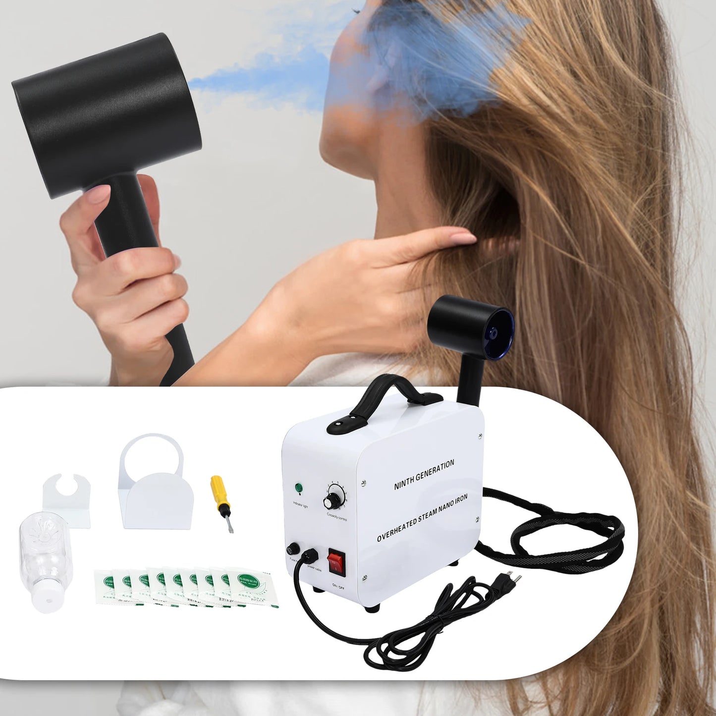 Nano Hair Steamer Multifunctional Nano Steam Gun Professional Steamer Gun for Hair Hair Salon Steamer Spray Gun Hair Salon