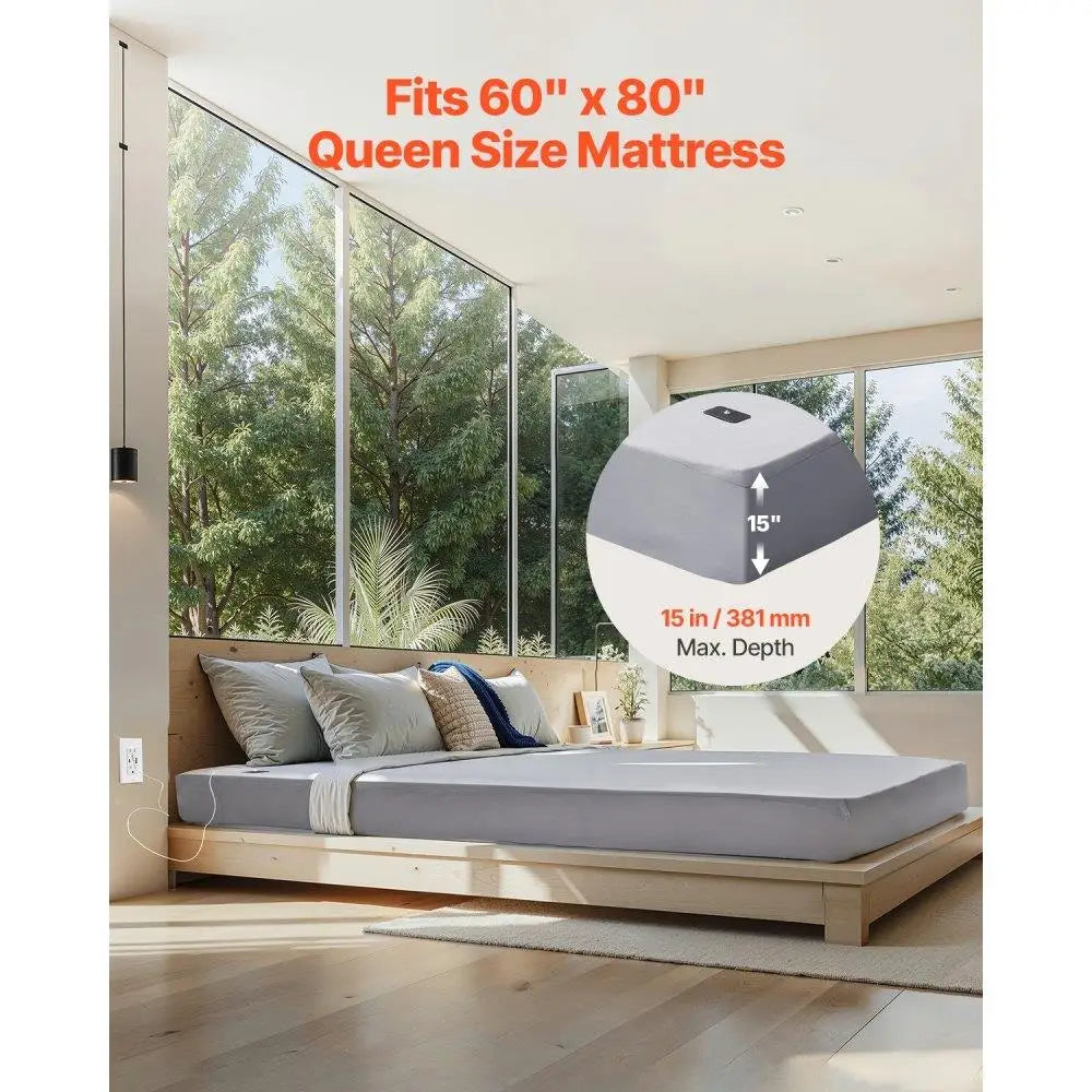 Grounding Queen Size Fitted Sheet 90% Cotton 10% Silver Fiber Earthing Sleep Better Healthy Bedding