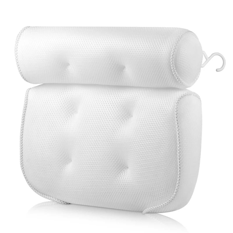 Breathable 3D Mesh Spa Bath Pillow Home Massage Relax Neck and Back Support Spa Pillow for Home Hot Tub Bathroom Accessories