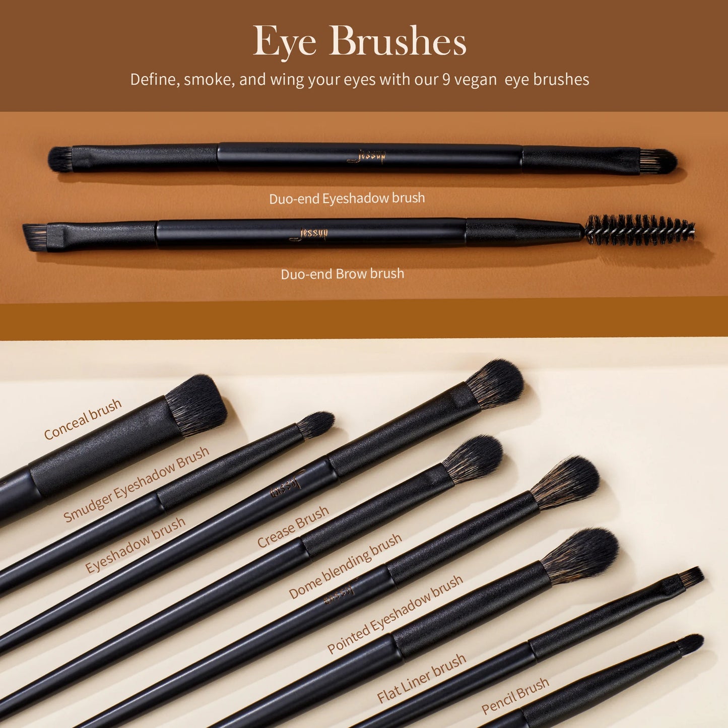 Jessup Makeup Brushes 14pcs, Makeup Brushes set Contour Foundation Powder Eyeshadow Highlight Blending Concealer Liner T336