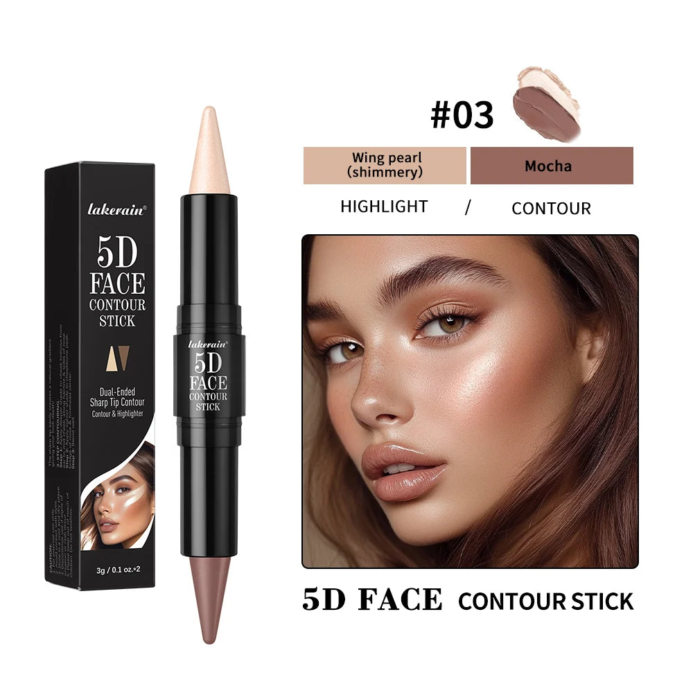 Dual Head Contour Highlighter Stick For Face Nose Concealer Waterproof