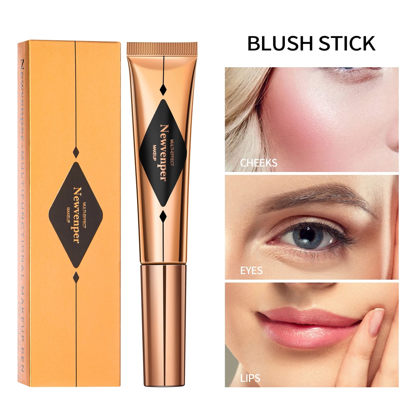 3 Pcs Liquid Contour,Liquid Highlighter,Liquid Blush Stick Makeup Kit, Luminizer Fair Contour+Pink Blush +Pearl White Highlight