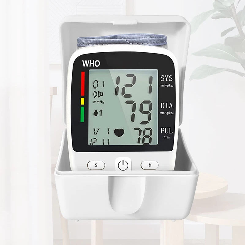 Rechargeable Wrist Blood Pressure Monitor With LCD Memory