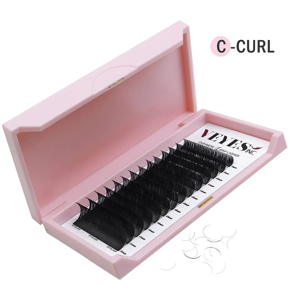 Veyes Inc Cashmere Luxe Eyelash Extensions Veyelash Faux Mink Individual Volume Lashes Soft Natural Lash Extensions for Makeup