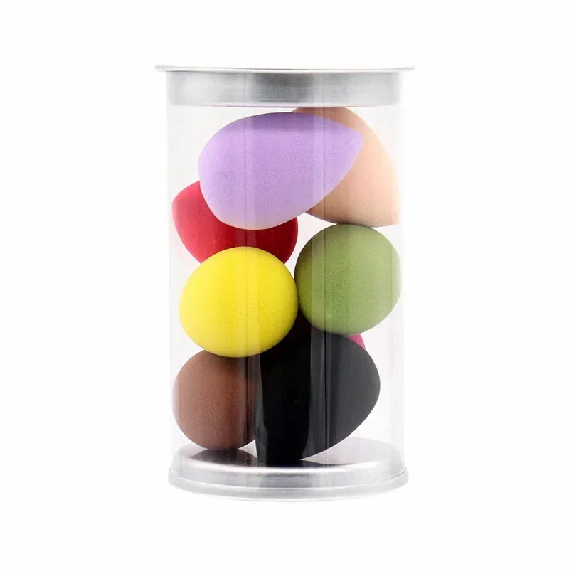 8Pcs/Box Makeup Sponge Set Face Beauty Cosmetic Powder Puff for Foundation Cream Concealer Make Up Blender Tool with Storage Box
