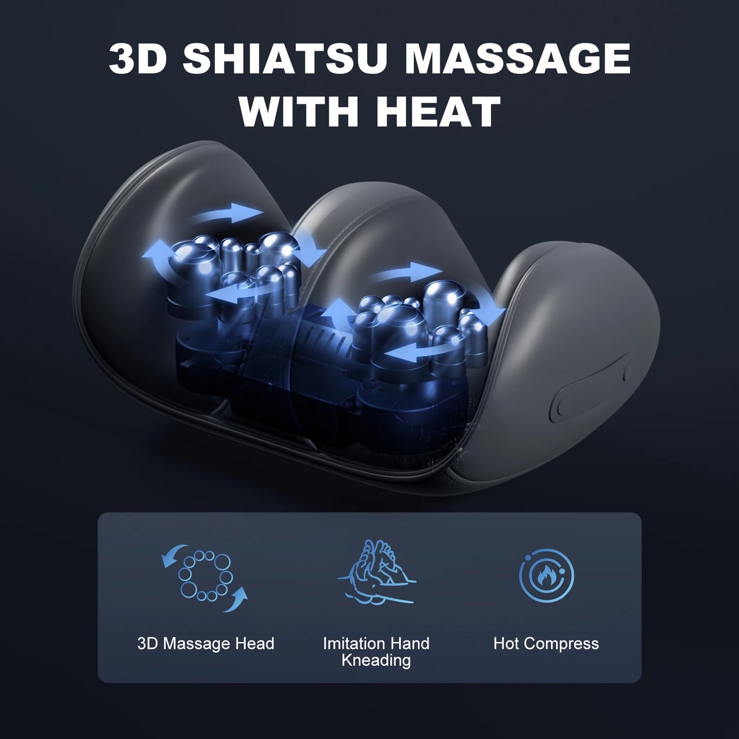 3D Shiatsu Foot Massager With Heat For Circulation