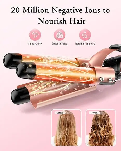 Bestope Pro Waver Curling Wand 5 In 1 Set With 3 Barrels