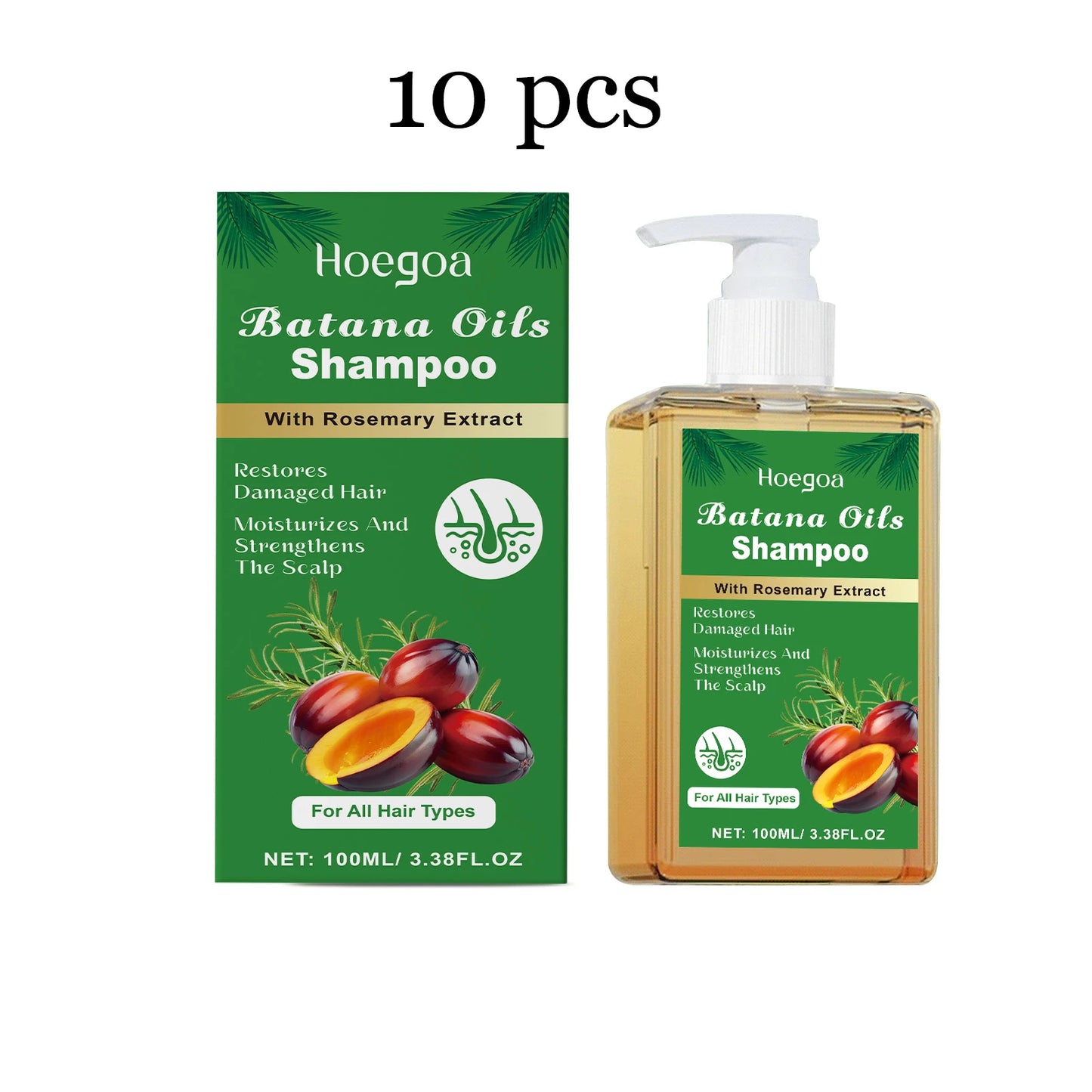 Hoegoa Batana Oil Hair Shampoo Deep Cleaning Hair Remove Dandruff Nourishing Scalp No Tight Smoothing Rosemary Hair Shampoo