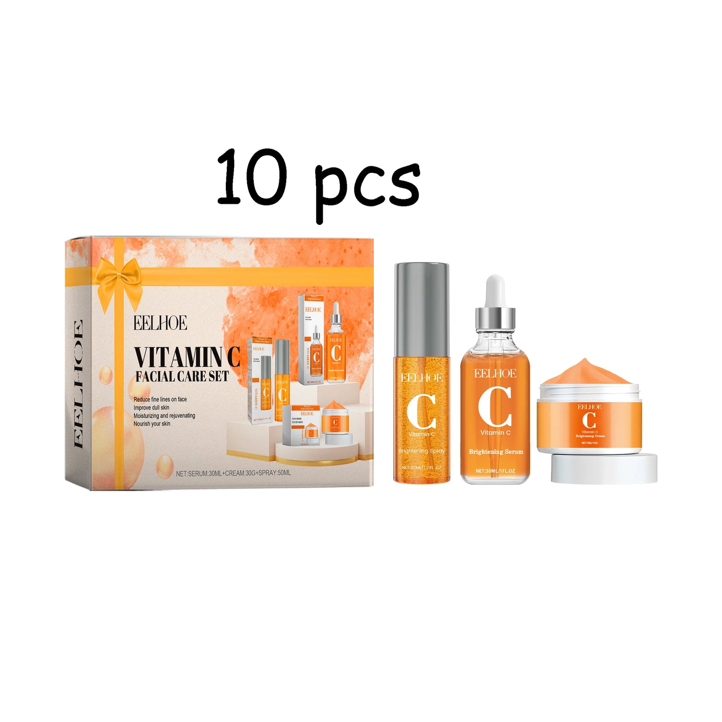 EELHOE Vitamin C Face Care Set Hydrating Moisturizer Smooth Skin