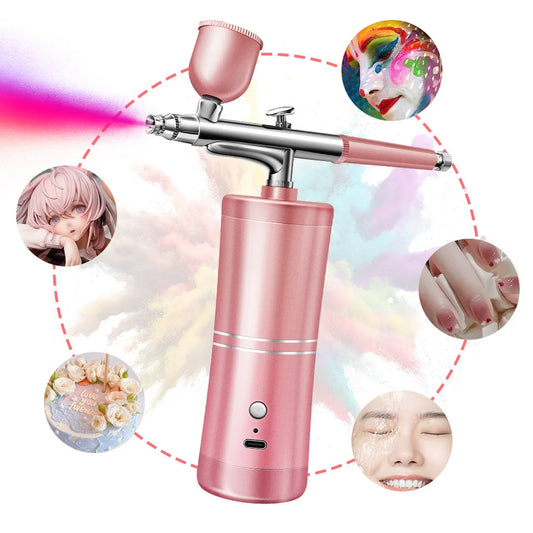 Airbrush Spray Gun Kit With Tube And Mini Pump For Nail Art