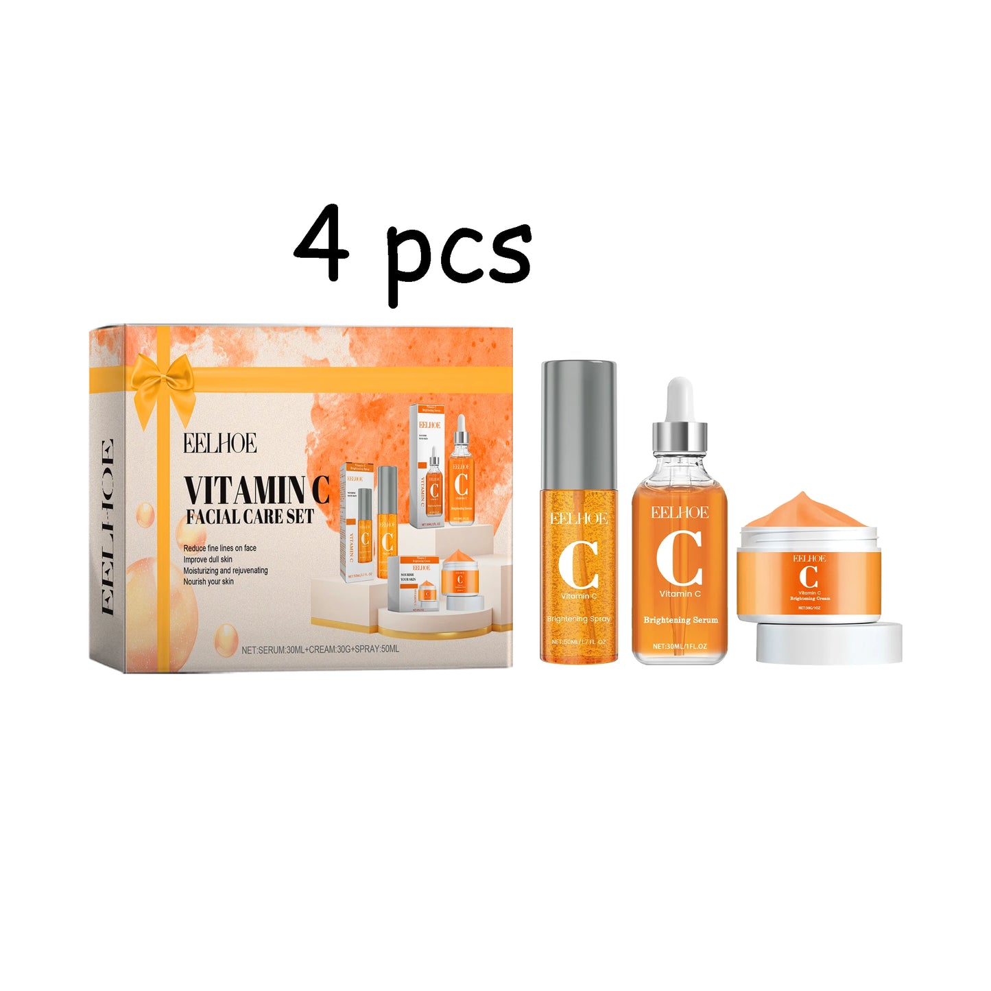 EELHOE Vitamin C Face Care Set Hydrating Moisturizer Smooth Skin