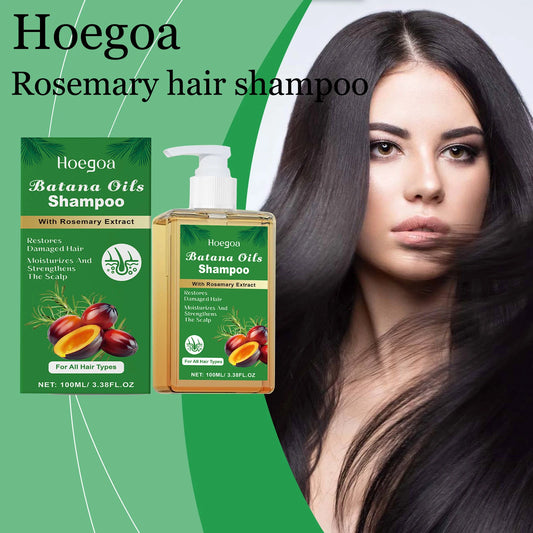 Hoegoa Batana Oil Hair Shampoo Deep Cleaning Hair Remove Dandruff Nourishing Scalp No Tight Smoothing Rosemary Hair Shampoo