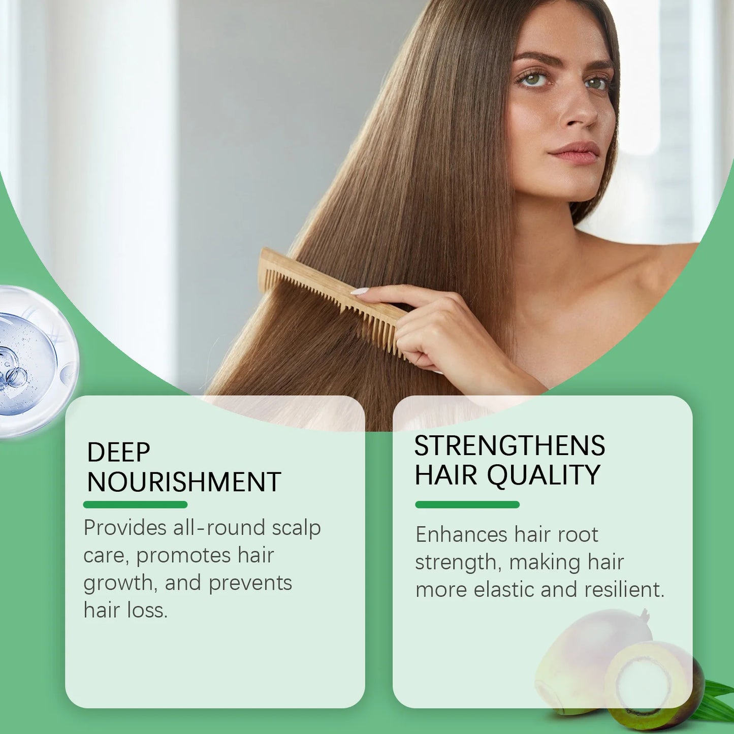 Hoegoa Batana Oil Hair Shampoo Deep Cleaning Hair Remove Dandruff Nourishing Scalp No Tight Smoothing Rosemary Hair Shampoo