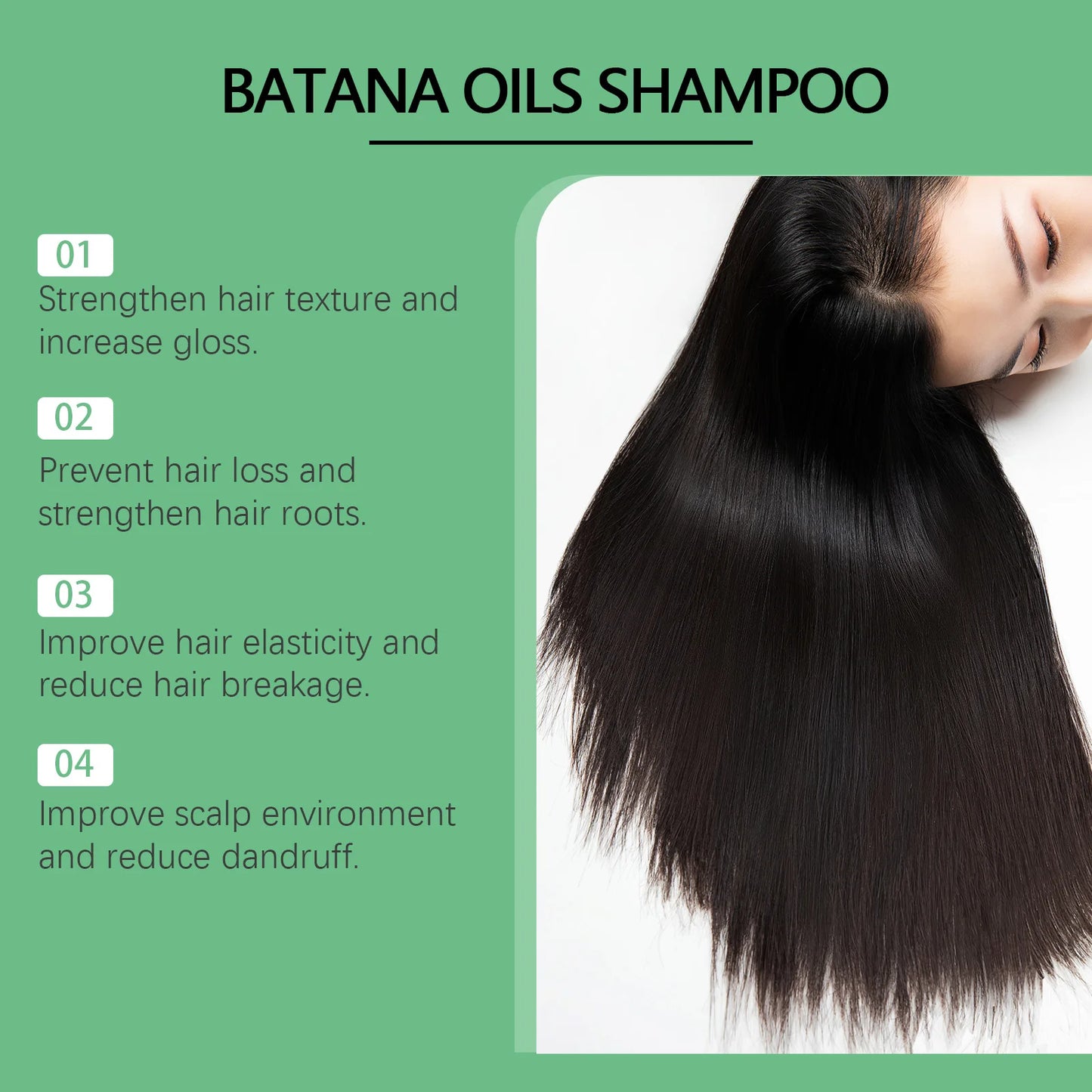Hoegoa Batana Oil Hair Shampoo Deep Cleaning Hair Remove Dandruff Nourishing Scalp No Tight Smoothing Rosemary Hair Shampoo