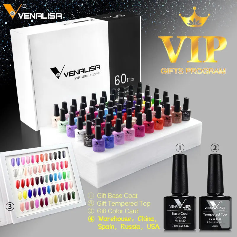 VenalisaOfficial Premium Gel Kit 36 60 Soak Off UV Led