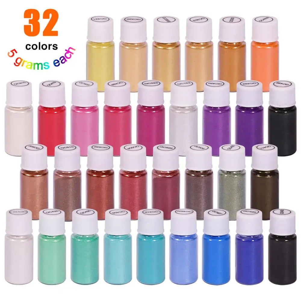 32 Color Mica Powder Epoxy Resin Pigment For Jewelry Making