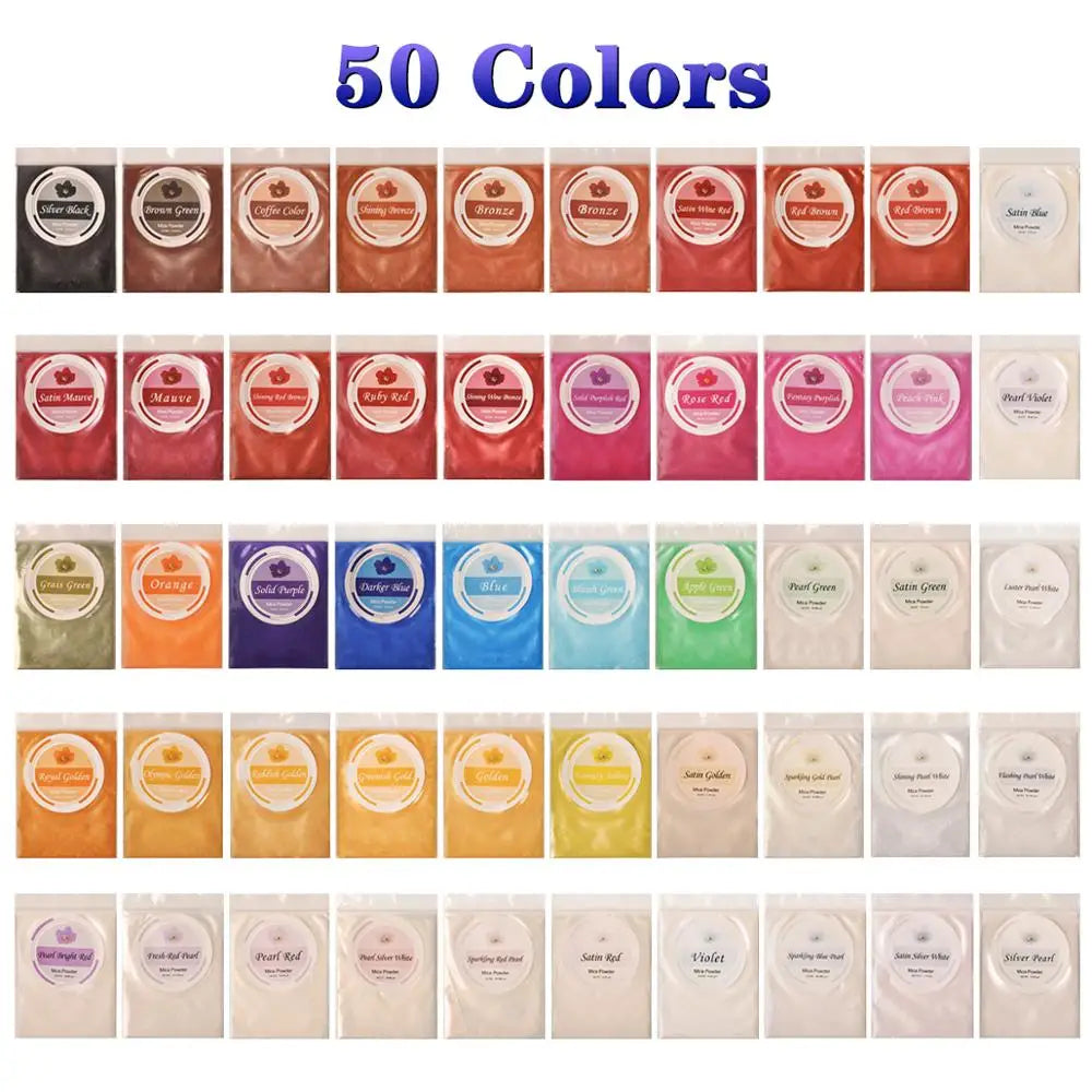 32 Color Mica Powder Epoxy Resin Pigment For Jewelry Making