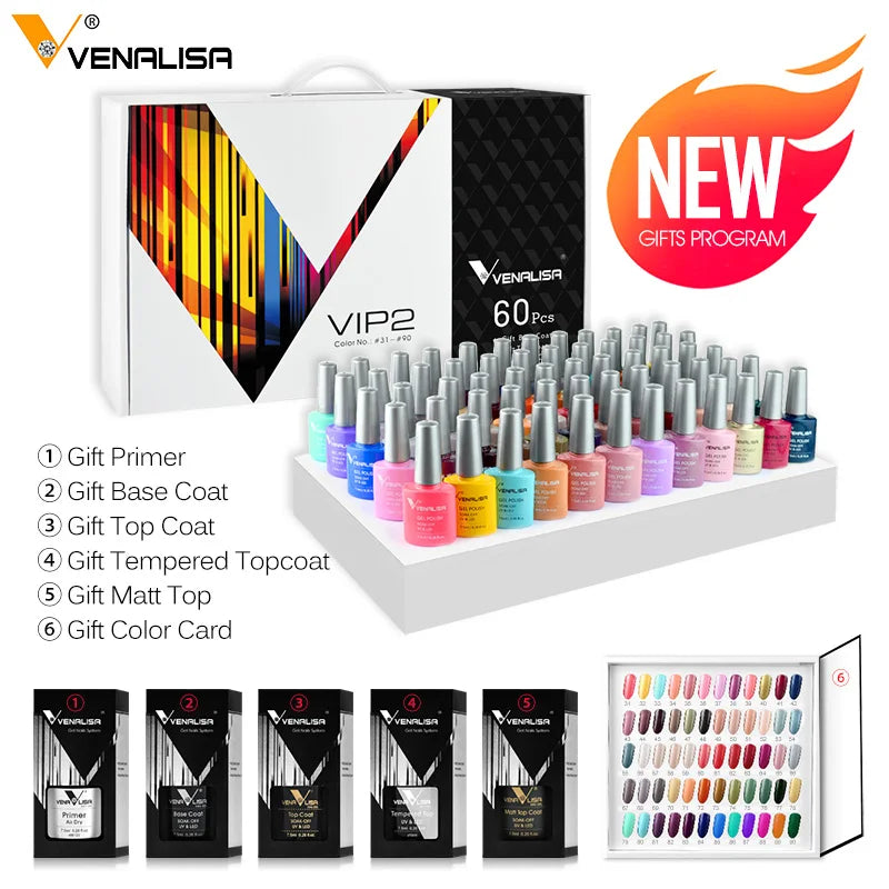 VenalisaOfficial Premium Gel Kit 36 60 Soak Off UV Led
