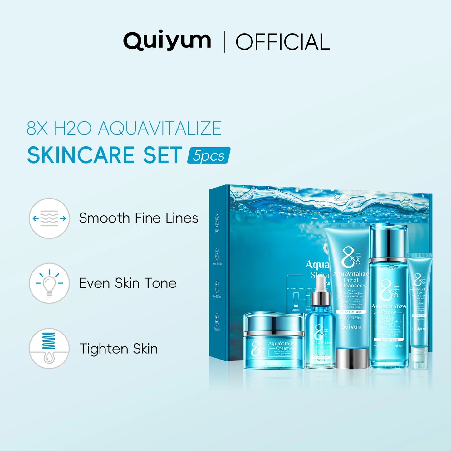 Laikou AquaVitalize Hydration Skincare Set Five Pieces Deep Wrinkle Kit