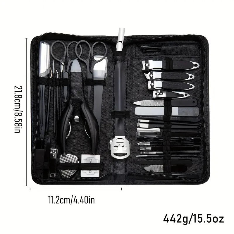 40 Piece in 1（Green&Blak） Manicure Set Pedicure Tools Set Nail Grooming Kit for Women Mens, Nail Manicure Kit Foot Hand Care Kit