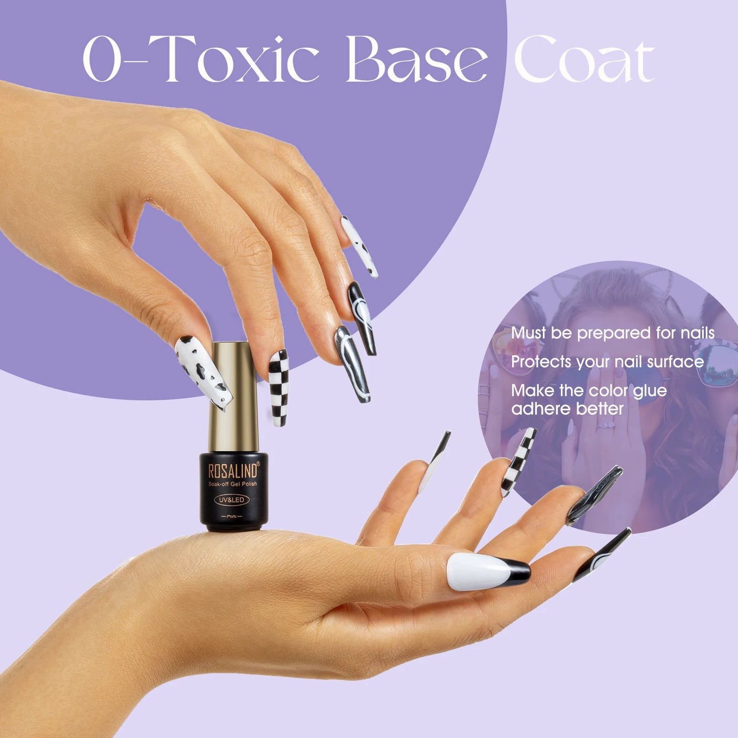 ROSALIND 92 Colors Gel Polish Set With Base Coat And Matte Top Coat Gift Box
