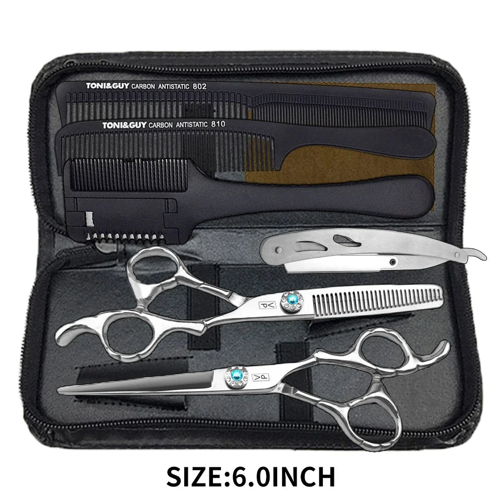 Hairdressing Scissors Set 5.5 6.0 Inch Japan 440C Professional Barbers