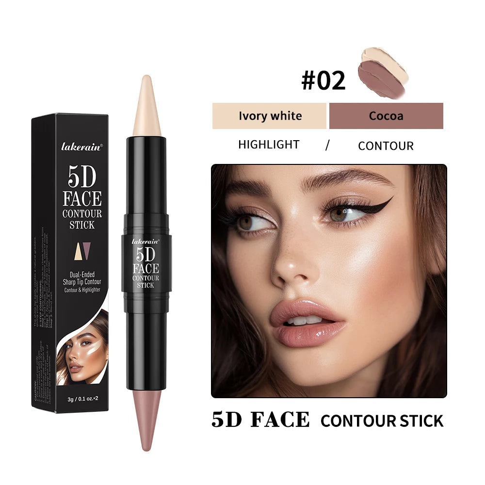 Dual Head Contour Highlighter Stick For Face Nose Concealer Waterproof