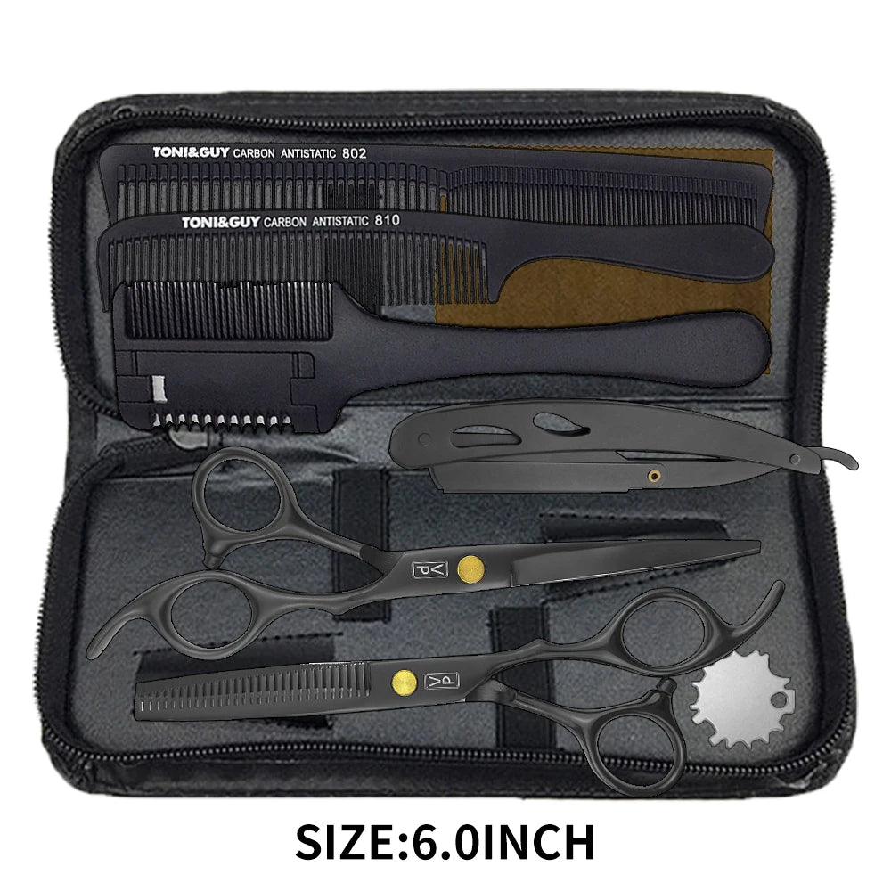 Hairdressing Scissors Set 5.5 6.0 Inch Japan 440C Professional Barbers