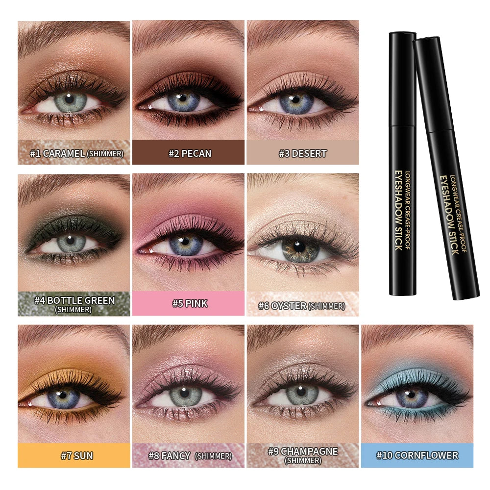 Waterproof Matte and Glitter Eyeshadow Liner Pencil Dual Eye Makeup