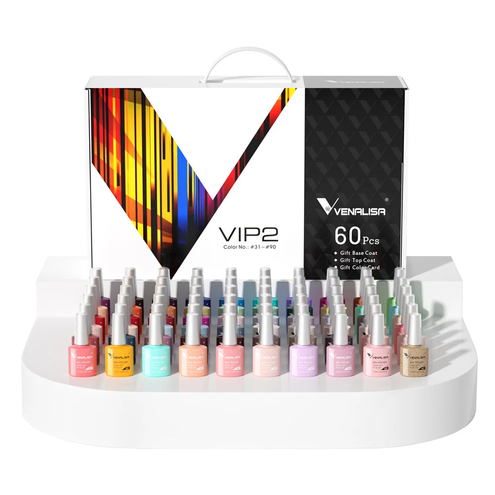 Venalisa Gel Nail Polish Set 60 Colors HEMA Free UV LED