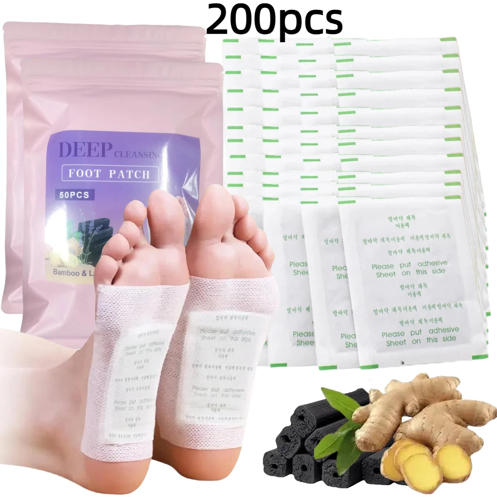 50-200PCS/Bag Natural Detox Foot Patches Stress Relief Feet Deep Sleep Herbal Detox Sticker Relieve Stress For Foot Care Tools