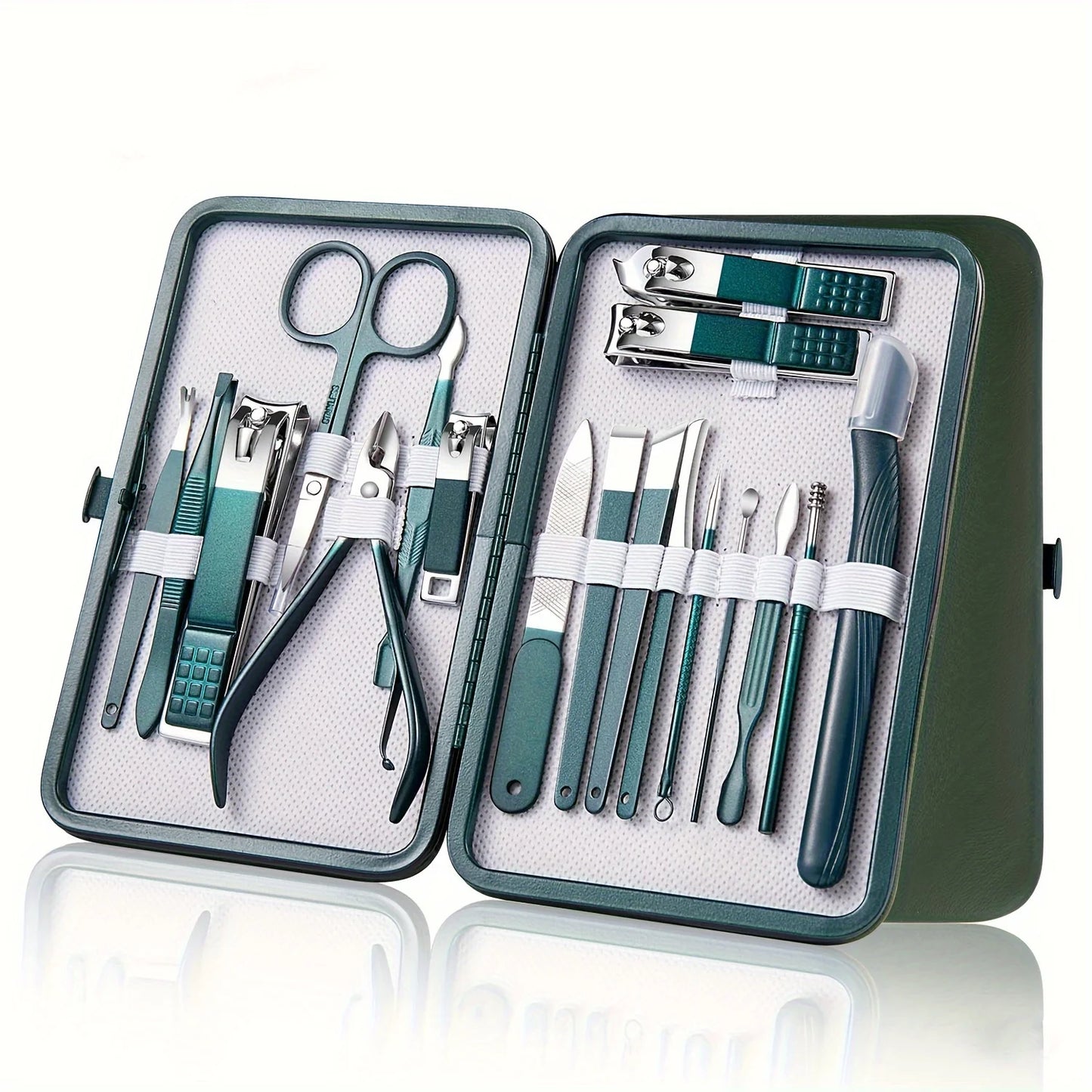 Nail Care Kit Stainless Steel Manicure Pedicure Set With Travel Case