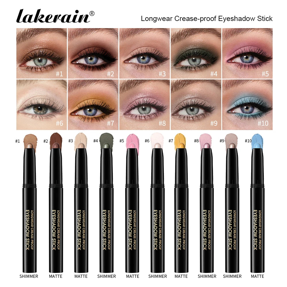Waterproof Matte and Glitter Eyeshadow Liner Pencil Dual Eye Makeup