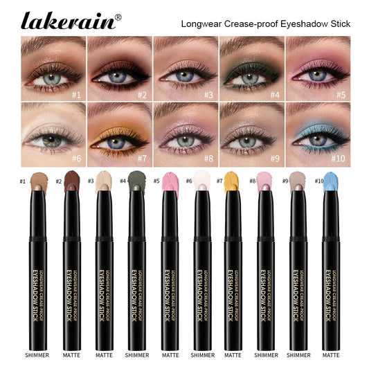 Waterproof Matte and Glitter Eyeshadow Liner Pencil Dual Eye Makeup