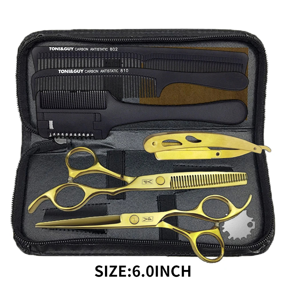 Hairdressing Scissors Set 5.5 6.0 Inch Japan 440C Professional Barbers