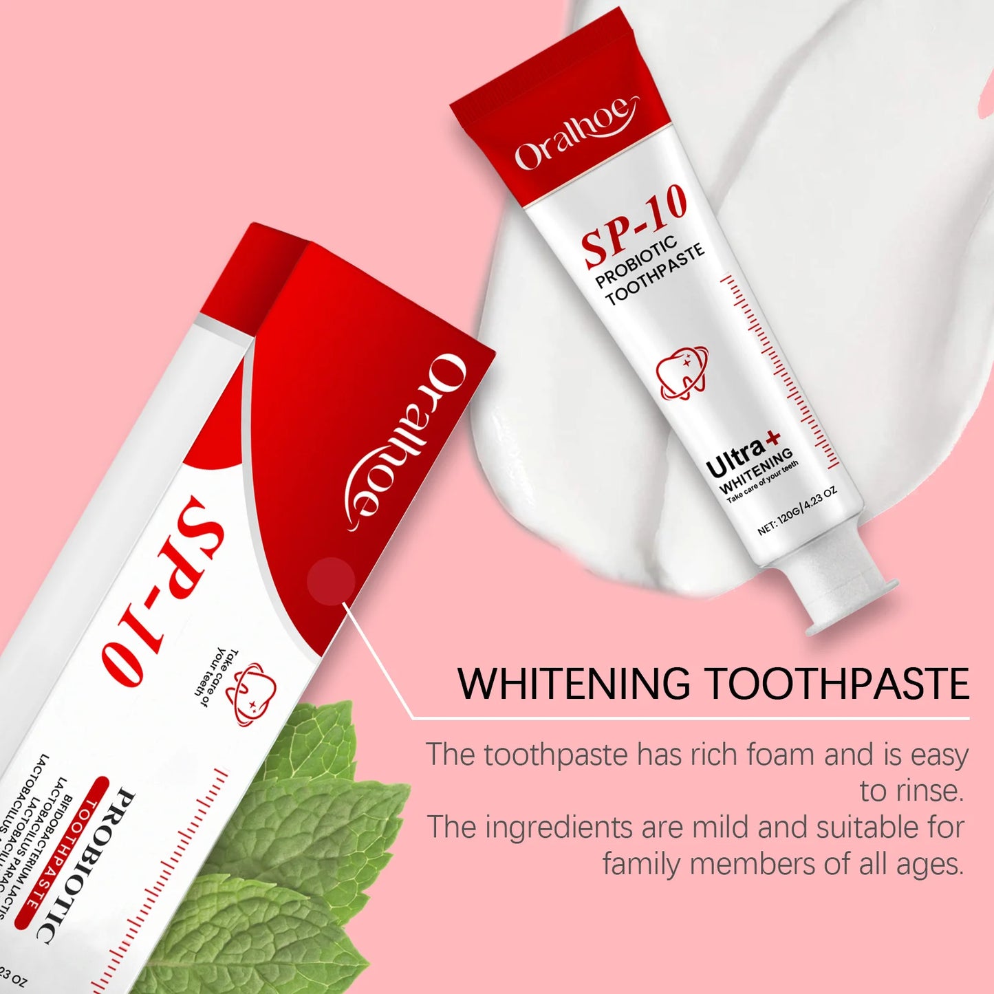 Sp10 Probiotic Toothpaste Tooth Brightening Remove Plaque Improve Dental Caries Protect Gum Fresh Breath Oral Hygiene Cleansing