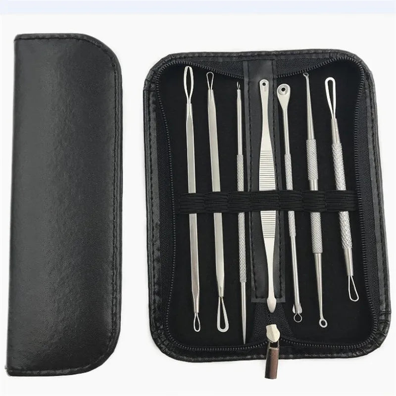 7Pcs Acne Blackhead Remover Needles Stainless Steel Pimple Extractor