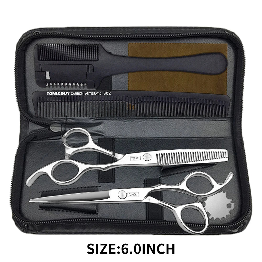 Hairdressing Scissors Set 5.5 6.0 Inch Japan 440C Professional Barbers
