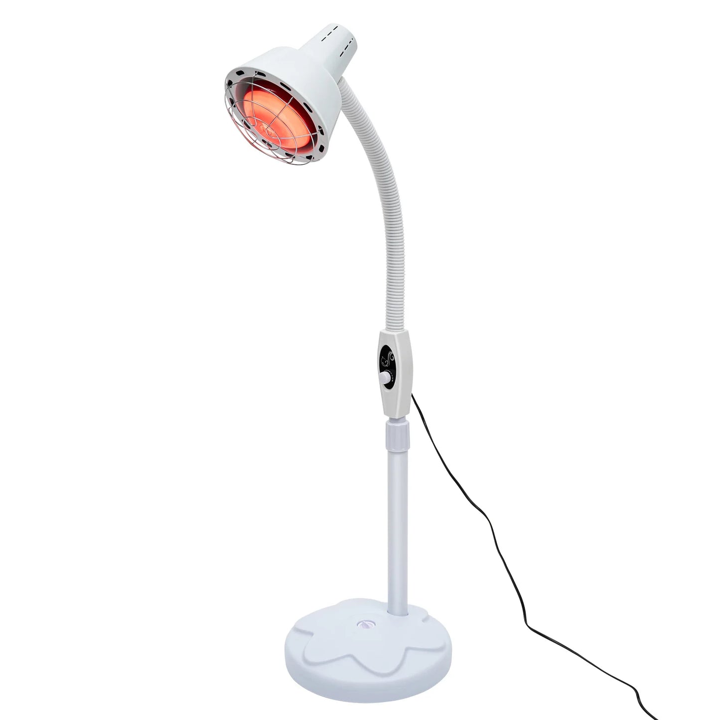 275W Infrared Heat Lamp,Single/Dual Adjustable Temperature Heat Lamp w/ Base for homes, spas and beauty salons