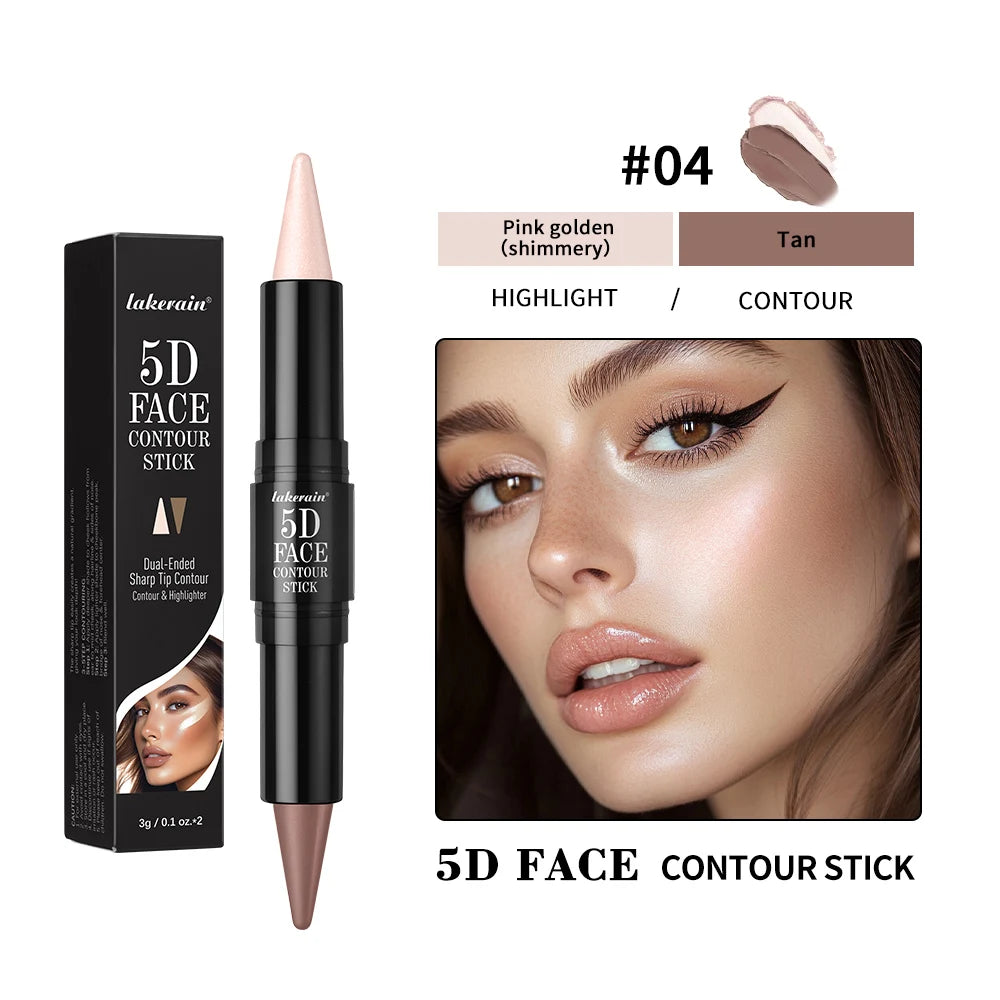 Dual Head Contour Highlighter Stick For Face Nose Concealer Waterproof