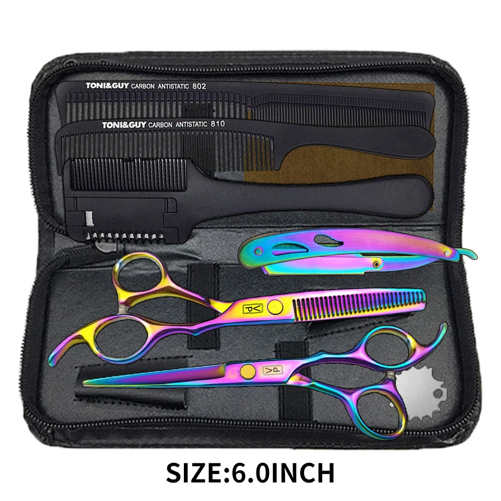 Hairdressing Scissors Set 5.5 6.0 Inch Japan 440C Professional Barbers