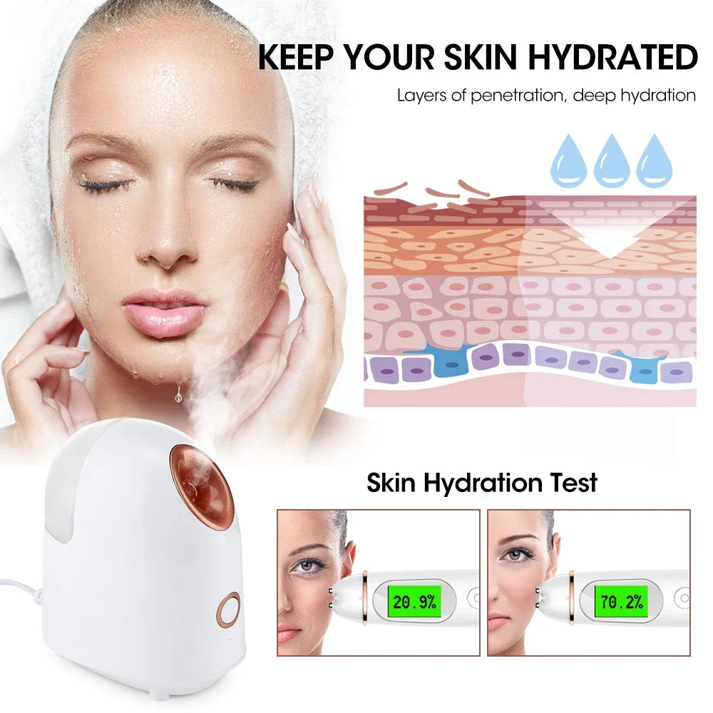Nano Ionic Facial Steamer Hot Mist for Spa Hydration